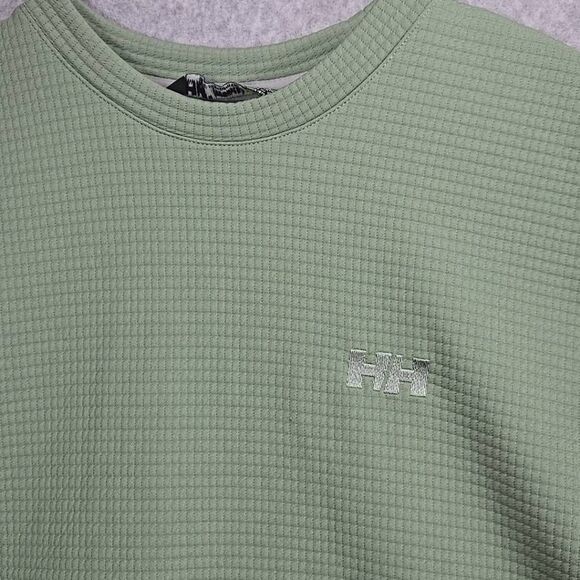 Helly Hansen Sweater mid layer Waffle knit mens Evolved Air Crewneck Small